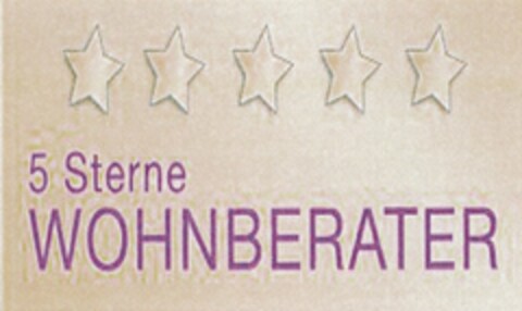 5 Sterne WOHNBERATER Logo (DPMA, 02/12/2013)