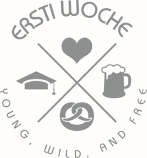 ERSTI WOCHE YOUNG, WILD, AND FREE Logo (DPMA, 21.07.2016)