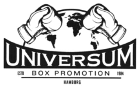 UNIVERSUM BOX PROMOTION ESTD 1984 HAMBURG Logo (DPMA, 08/20/2019)