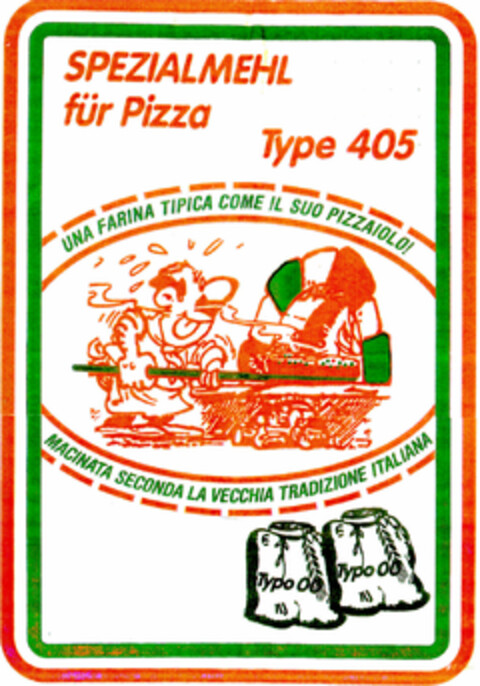 SPEZIALMEHL für Pizza Type 405 Logo (DPMA, 27.10.1995)