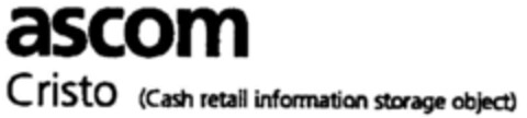 ascom Cristo (Cash retail information storage object) Logo (DPMA, 30.01.1997)