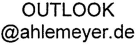 OUTLOOK @ahlemeyer.de Logo (DPMA, 20.12.1999)