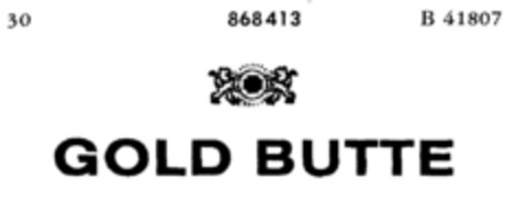 GOLD BUTTE Logo (DPMA, 02/13/1969)