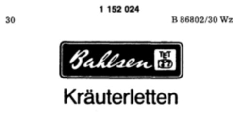 Bahlsen TET Kräuterletten Logo (DPMA, 11.03.1989)