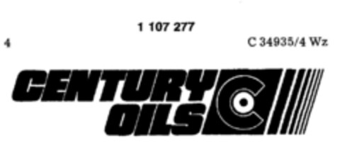 CENTURY OILS Co Logo (DPMA, 02/14/1986)