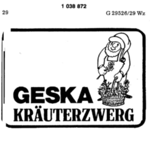 GESKA KRÄUTERZWERG Logo (DPMA, 04/20/1982)