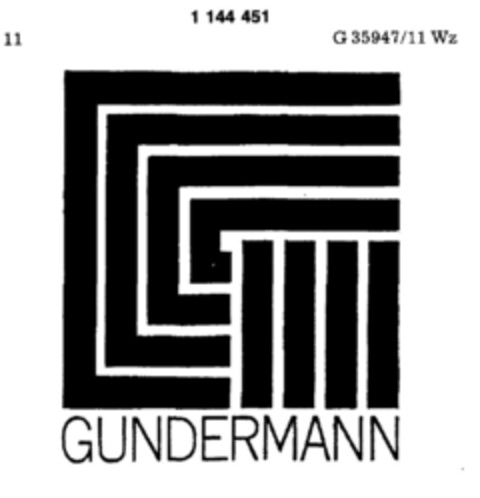 GUNDERMANN Logo (DPMA, 09/16/1988)