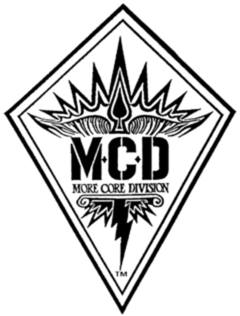 MCD MORE CORE DIVISION Logo (DPMA, 02/27/1991)