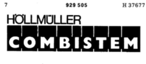 HÖLLMÜLLER COMBISTEM Logo (DPMA, 20.12.1972)