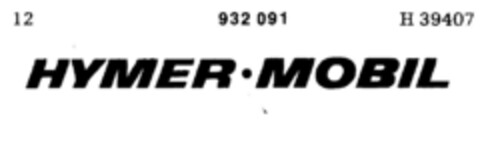 HYMER MOBIL Logo (DPMA, 02.05.1974)