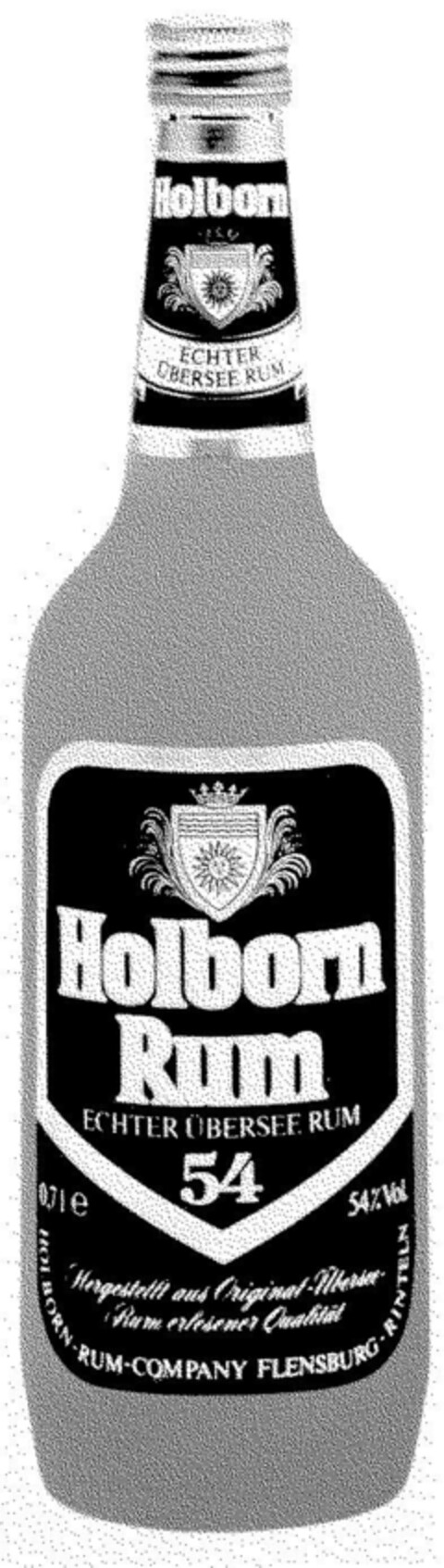 Holborn Rum ECHTER ÜBERSEE RUM 54 Logo (DPMA, 01.10.1985)