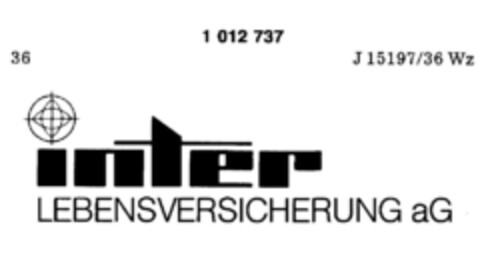 inter LEBENSVERSICHERUNG aG Logo (DPMA, 28.04.1979)