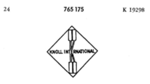 KNOLL INTERNATIONAL Logo (DPMA, 19.10.1961)