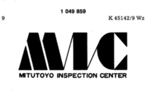 MIC MITUTOYO INSPECTION CENTER Logo (DPMA, 28.10.1982)