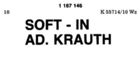 SOFT - IN AD. KRAUTH Logo (DPMA, 02/13/1990)