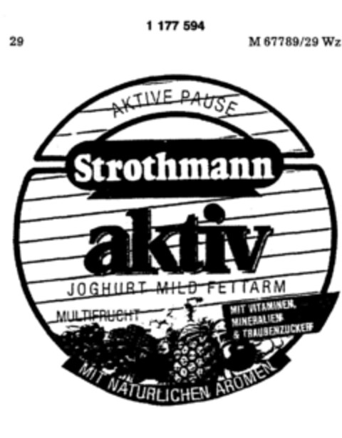 Strothmann aktiv AKTIVE PAUSE Logo (DPMA, 14.07.1990)