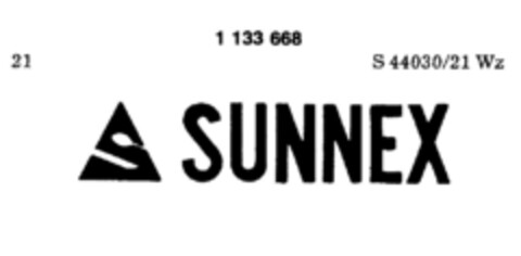 SUNNEX Logo (DPMA, 08.11.1986)