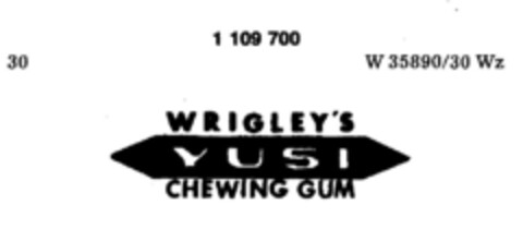 WRIGLEY`S YUSI CHEWING GUM Logo (DPMA, 02/12/1986)