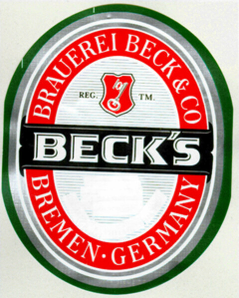 BRAUEREI BECK & CO BECK'S BREMEN · GERMANY Logo (DPMA, 28.08.2000)