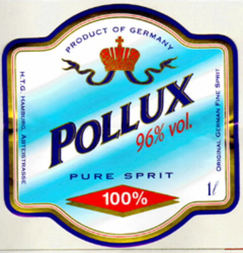 POLLUX PURE SPRIT 100% Logo (DPMA, 25.05.2001)