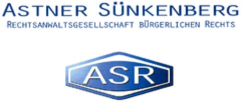 ASTNER SÜNKENBERG RECHTSANWALTSGESELLSCHAFT BÜRGERLICHEN RECHTS ASR Logo (DPMA, 02/21/2008)