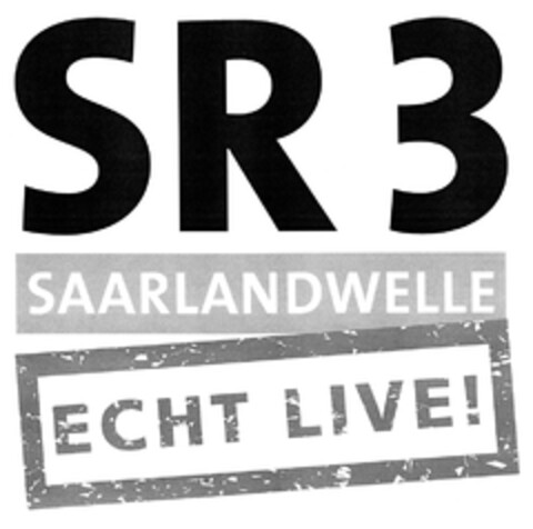 SR3 SAARLANDWELLE ECHT LIVE! Logo (DPMA, 01/17/2009)