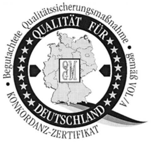 Begutachtete Qualitätssicherungsmaßnahme gemäß VOL / A Logo (DPMA, 06/06/2012)