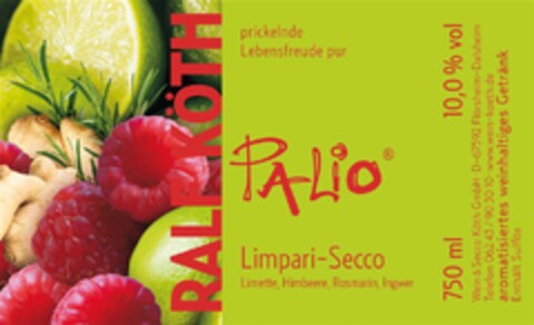 Palio Limpari-Secco Logo (DPMA, 05/20/2015)