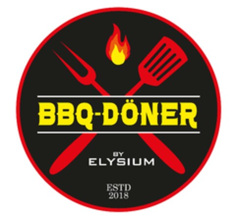 BBQ-DÖNER BY ELYSIUM ESTD 2018 Logo (DPMA, 06/06/2019)