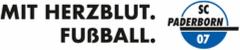 MIT HERZBLUT. FUßBALL. SC PADERBORN 07 Logo (DPMA, 03/09/2021)