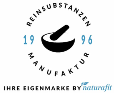 REINSUBSTANZEN MANUFAKTUR 1996 IHRE EIGENMARKE BY naturafit Logo (DPMA, 17.03.2021)