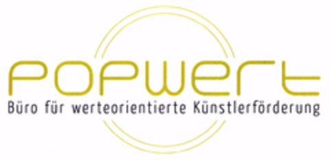 POPWERT Büro für werteorientierte Künstlerförderung Logo (DPMA, 06.09.2005)