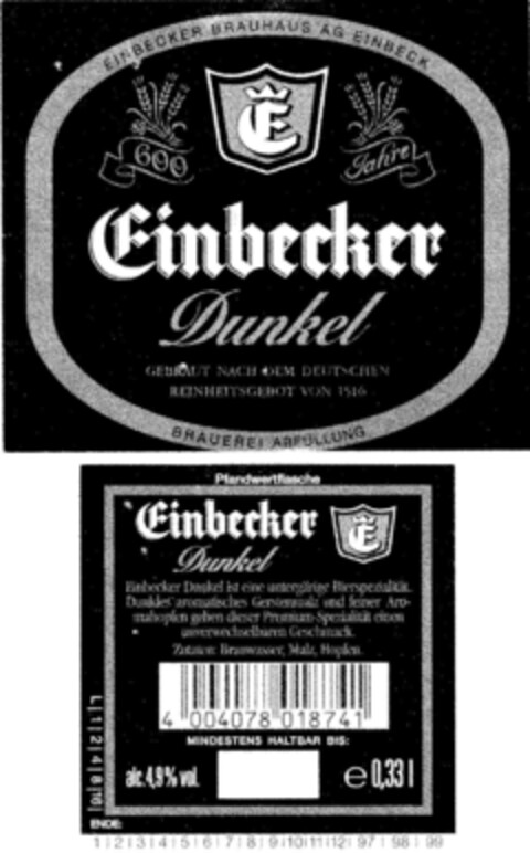 Einbecker Dunkel Logo (DPMA, 12.06.1997)