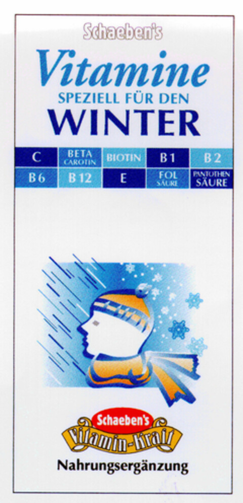 Schaeben's Vitamine SPEZIELL FÜR DEN WINTER Logo (DPMA, 25.03.1998)