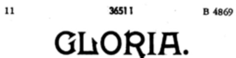 GLORIA. Logo (DPMA, 08/05/1898)