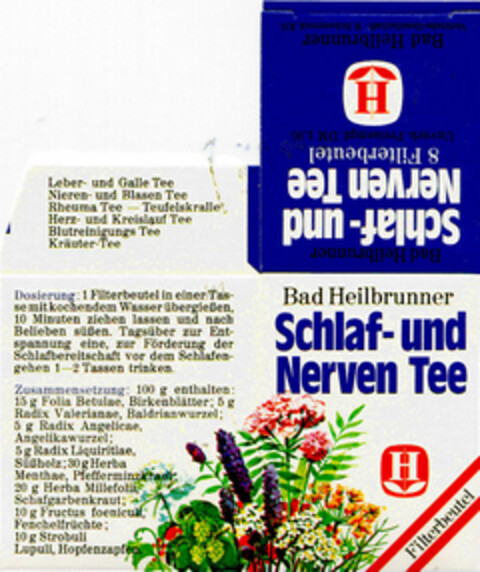 Bad Heilbrunner Schlaf- und Nerven Tee Logo (DPMA, 06/05/1981)