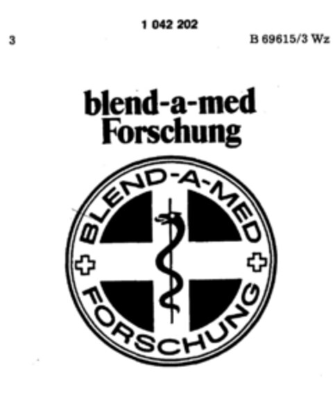 blend-a-med Forschung Logo (DPMA, 25.01.1982)