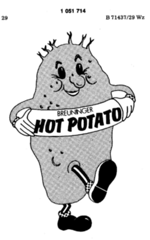 BREUNINGER HOT POTATO Logo (DPMA, 11/26/1982)