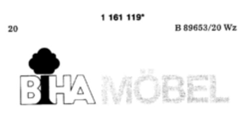 BIHA MÖBEL Logo (DPMA, 04/14/1990)