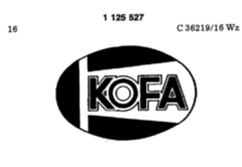 KOFA Logo (DPMA, 11.03.1987)