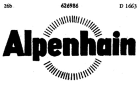 Alpenhain Logo (DPMA, 06.03.1951)