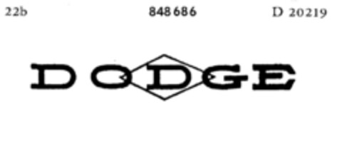 DODGE Logo (DPMA, 21.09.1966)