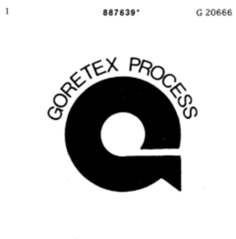 GORETEX PROCESS Logo (DPMA, 06/04/1971)