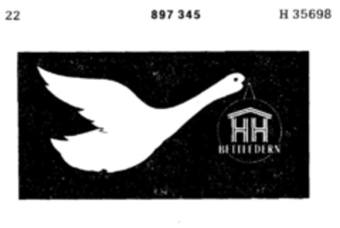 HH BETTFEDERN Logo (DPMA, 06.07.1971)