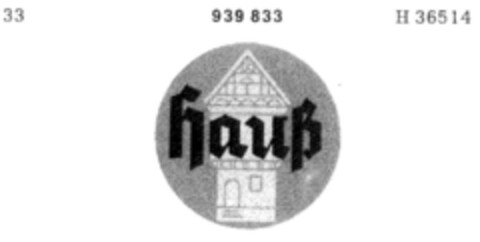 hauß Logo (DPMA, 16.02.1972)