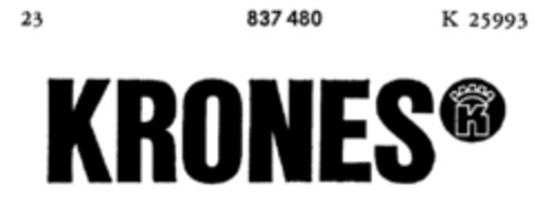 KRONES Logo (DPMA, 27.05.1966)