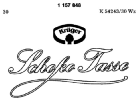 Krüger Schoko Tasse Logo (DPMA, 07.04.1989)