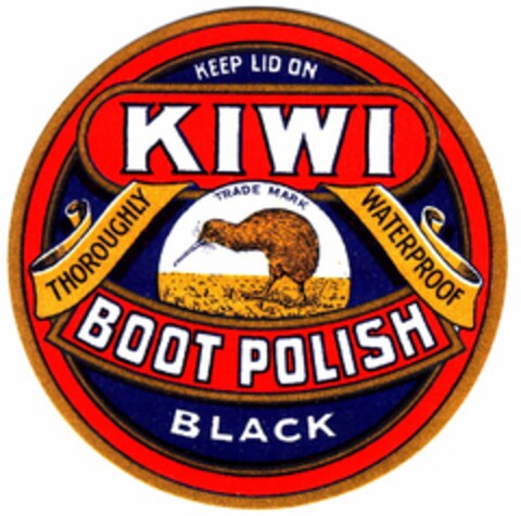 KIWI BOOT POLISH BLACK Logo (DPMA, 01/09/1931)