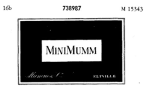 MINIMUMM Mumm & Co ELTVILLE Logo (DPMA, 22.08.1959)