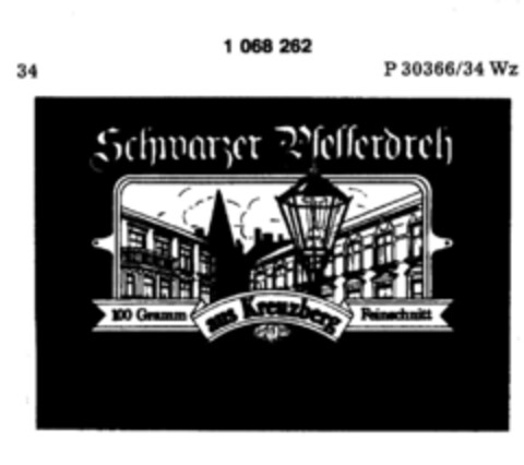 Schwarzer Pfefferdreh aus Kreuzberg Logo (DPMA, 02.11.1983)